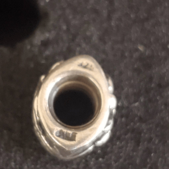 Pandora Sterling Silver Poinsettia Flower Retired Bead Charm Signed S925‎ ALE - Picture 4 of 4